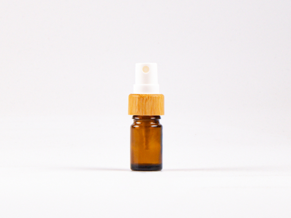 Braunglasflasche 5 ml - Zerstäuber Bambus